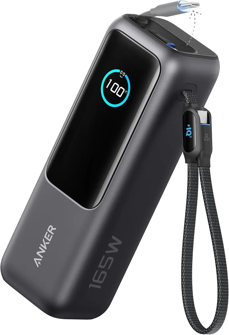 Anker ▫️ Power Bank Zolo de 25 000 mAh e 165 W com três portas USB-C