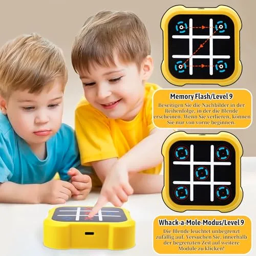 Jadyon ▫️ Jogo eletrónico de Tic-Tac-Toe, Jogos de viagem portáteis 3 em 1 2