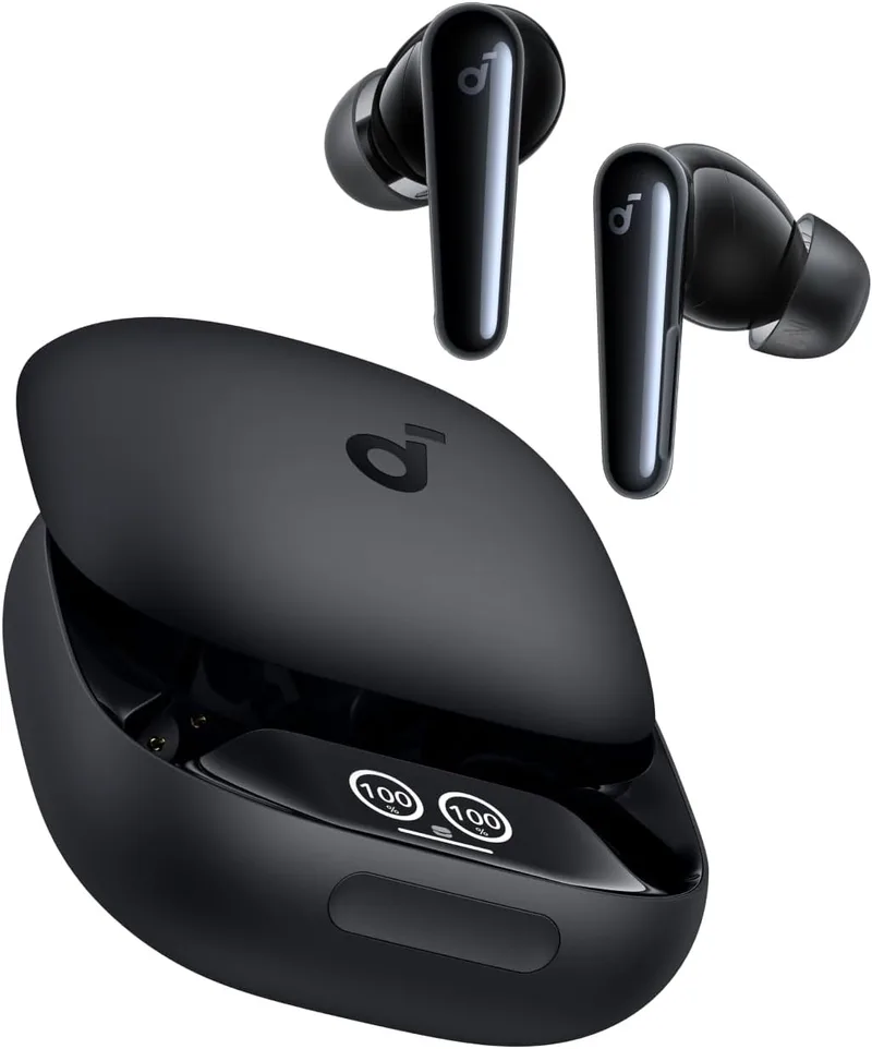 Soundcore ▫️ Liberty 4 Pro da Anker, Auscultadores sem fios com cancelamento de ruído adaptativo em tempo real, 7 sensores, música Hi-Fi de estúdio, chamadas nítidas com 6 microfones e IA