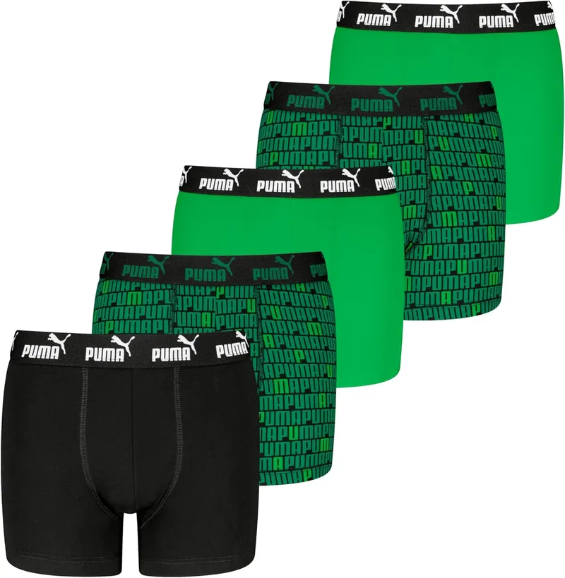 PUMA ▫️ Printed Boxers Boxers Rapazes (Conjunto de 5)
