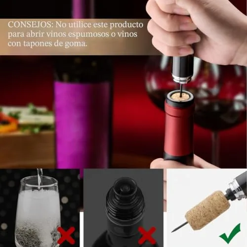 FBBULES ▫️ Abridor de garrafas, saca-rolhas, rolhas reutilizáveis, 3 unidades 6