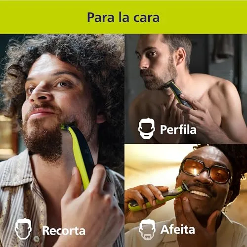PHILIPS ▫️ OneBlade 360 Auténtico Barbeiro, máquina de barbear e aparador elétrico para o rosto e o corpo, 3 conjuntos de lâminas 360, 4 pentes para barba por fazer (1, 2, 3, 5 mm), 1 kit para o corpo, QP2834/31 2