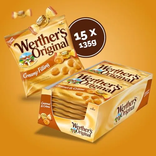 Werther's Original ▫️ Rebuçados com Recheio de Caramelo - Embalagem com 15 saquetas de 135 g 3