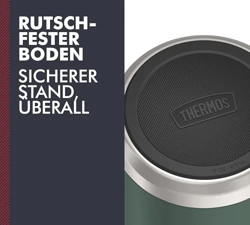 THERMOS ▫️ ICON Food Jar 0,47 l, verde mate/floresta, 470 ml, parede dupla, aço inoxidável 18/8, mantém o calor e o frio, com colher dobrável, base antiderrapante, totalmente hermética 5
