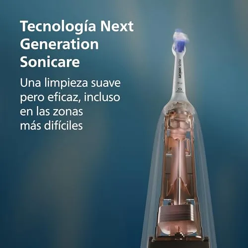 PHILIPS ▫️ Escova de dentes elétrica Sonicare 7100, sónica, 4 modos de escovagem, 3 níveis de intensidade, alerta de pressão, EasyStart, SmarTimer, azul-marinho, HX7423/01 [Nova Tecnologia] 2
