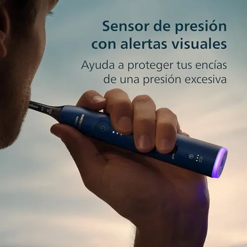PHILIPS ▫️ Escova de dentes elétrica Sonicare 7100, sónica, 4 modos de escovagem, 3 níveis de intensidade, alerta de pressão, EasyStart, SmarTimer, azul-marinho, HX7423/01 [Nova Tecnologia] 5