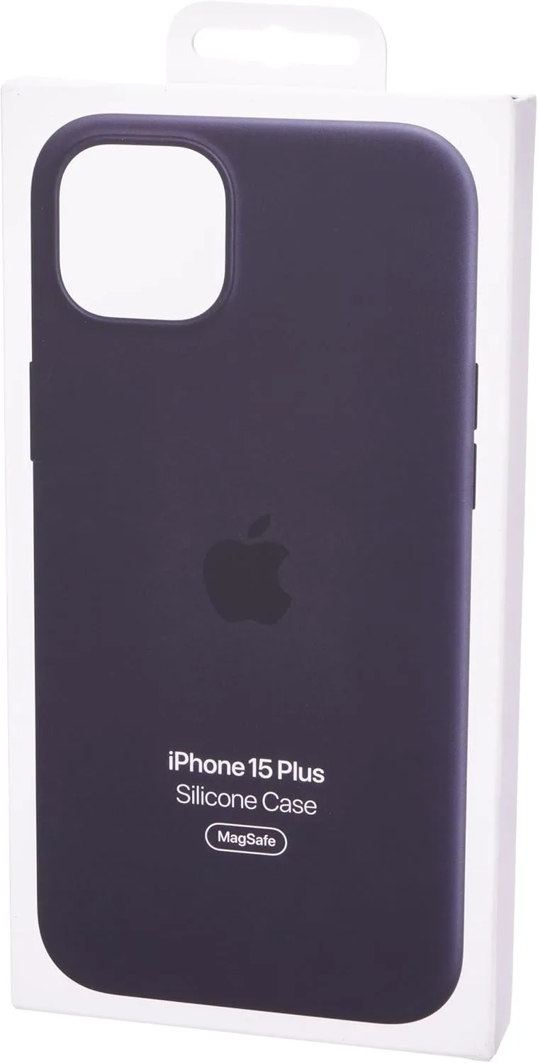 Apple ▫️ Capa de silicone com MagSafe para iPhone 15 Plus - Preto