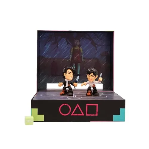 IMC Toys ▫️ Jogo «Desafio Final» de «Squid Game», Mini Conjunto, Recrie a cena com 2 figuras exclusivas, Os desafios da série da Netflix para brincar e expor, Jogo para adultos a partir dos 17 anos 4