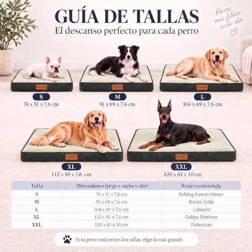 WAVVE ▫️ Cama Ortopédica para Cães Grandes 91 x 69 x 7,6 cm Cinzenta 6