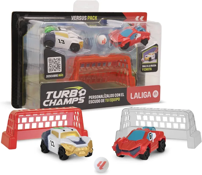 TURBO CHAMPS ▫️ LaLiga Red vs White, a paixão pelo futebol funde-se com a emoção dos carros, corra com a sua equipa, brinquedo para rapazes e raparigas a partir dos 3 anos