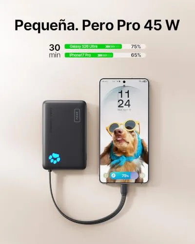 INIU ▫️ 45W Power Bank de Carregamento Rápido para Tablet, Pequena Bateria Externa de 10 000 mAh 2