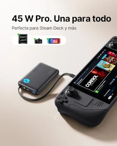 INIU ▫️ 45W Power Bank de Carregamento Rápido para Tablet, Pequena Bateria Externa de 10 000 mAh 5