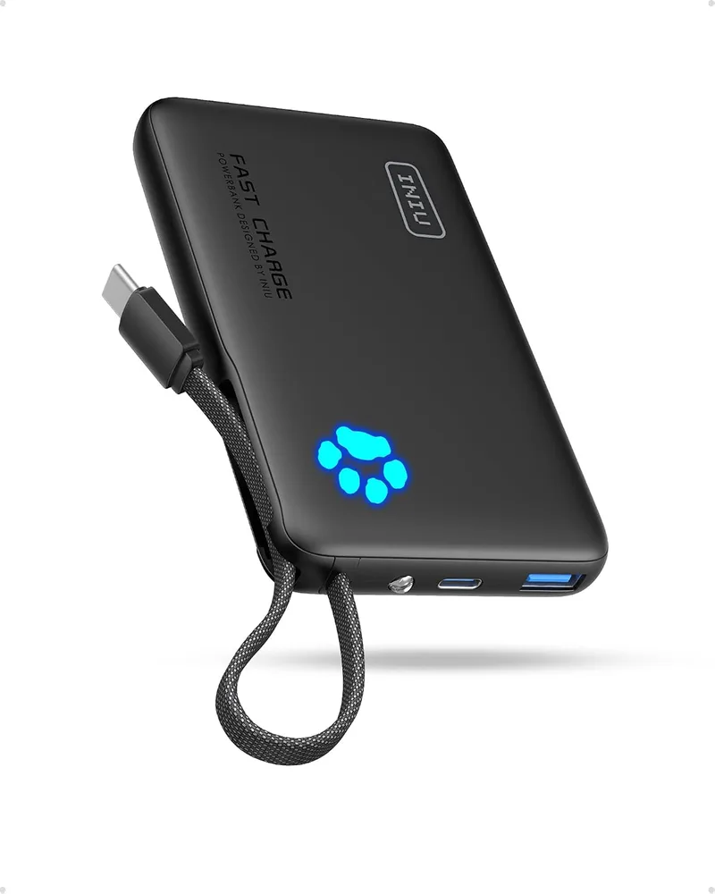 INIU ▫️ 45W Power Bank de Carregamento Rápido para Tablet, Pequena Bateria Externa de 10 000 mAh