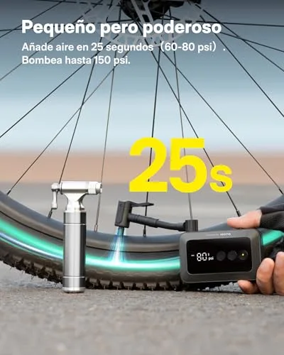 HOTO ▫️ Inflador de Pneus para Automóvel, Mini-bomba de ar para bicicleta 2
