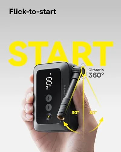 HOTO ▫️ Inflador de Pneus para Automóvel, Mini-bomba de ar para bicicleta 3
