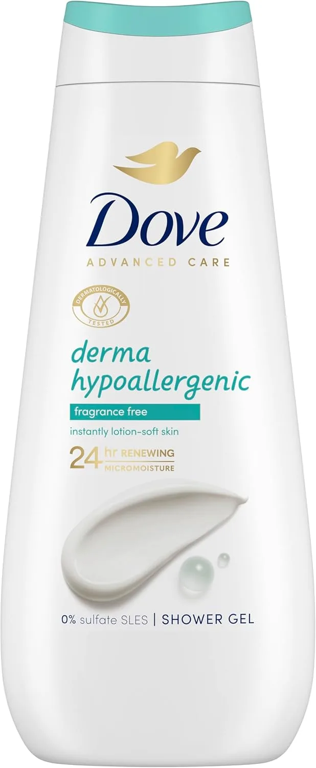 Dove ▫️ Gel de Duche Advanced Care Hipoalergénico Sem Aroma 400 ml