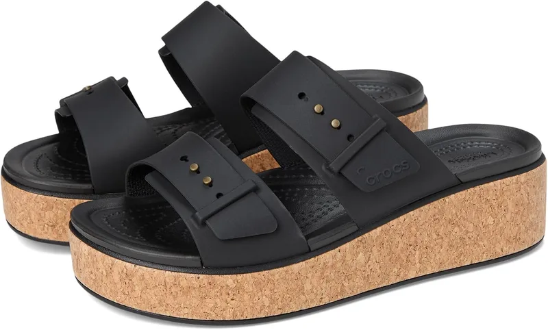 Crocs ▫️ Brooklyn Cork Buckle, Sandália para mulher