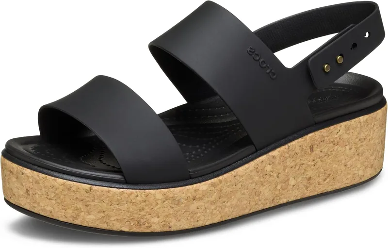Crocs ▫️ Brooklyn Cork Low Wedge, Sandália para Mulher