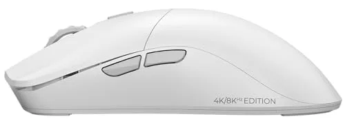 GLORIOUS ▫️ Gaming Model O 2 Pro 4K/8K Rato de jogos sem fios - 2,4 GHz, latência de 1 ms, resolução de 4K/8K, 100 milhões de cliques, 59 g (ultraleve), bateria de longa duração, sensor de 26K PPP, RGB, ambidestro, 6 botões - Branco 7