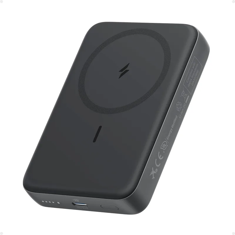 Anker ▫️ Bateria externa magnética Zolo, carregador portátil sem fios de 10 000 mAh com carregamento rápido de até 30 W, bateria com toque agradável, para as séries iPhone 17/16/15, AirPods e muito mais.