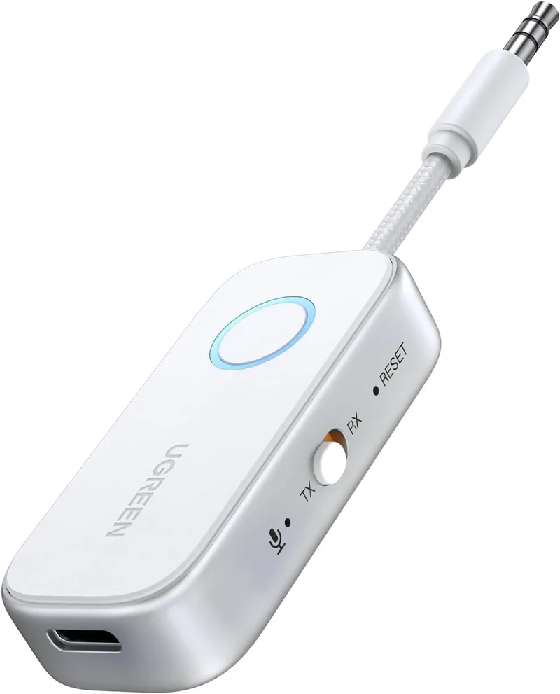 UGREEN ▫️ Transmissor e recetor Bluetooth 6.0 Transmissor Bluetooth com tomada de 3,5 mm
