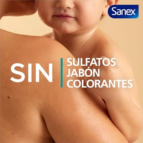 Sanex ▫️ Gel de Banho Neutro Hidratante (4x600 ml), com ingredientes essenciais, 0% de sulfatos*, 0% de sabão e 0% de corantes, para todos os tipos de pele, hidratação duradoura, tecnologia de tripla ação 5
