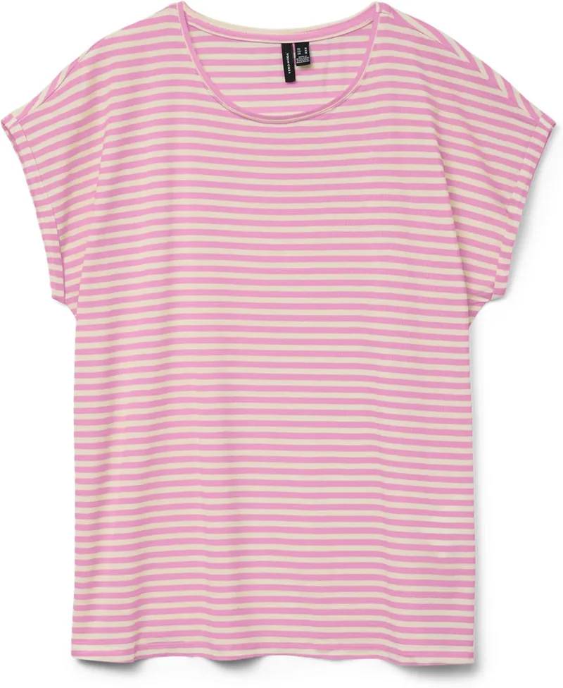 VERO MODA ▫️ Vmava Top Liso de Verão com Risca, Ga Jrs Noos, Camisola de Mulher