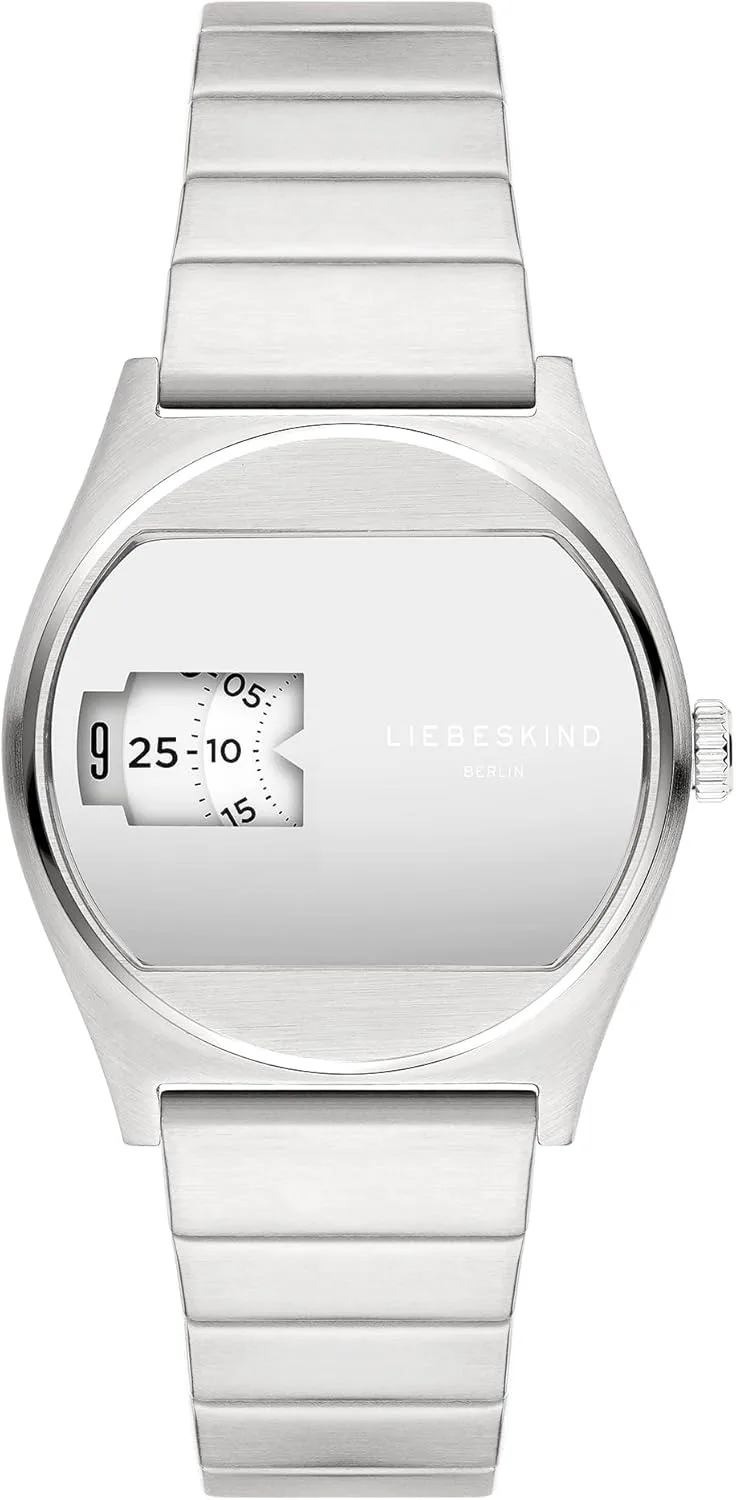 LIEBESKIND ▫️ Relógio de pulso Berlin para mulher – Relógio de quartzo de 33 mm com caixa redonda – Design e mostrador marcantes – Bracelete em aço inoxidável – Resistente à água até 3 ATM