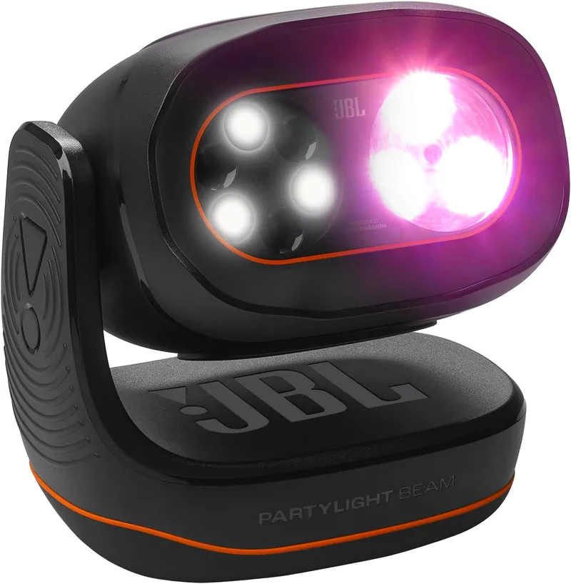 JBL ▫️ PartyLight Beam - Projetor de luz LED RGB com Bluetooth para colunas PartyBox, decoração de quartos, compatível com Auracast, 0,92 kg