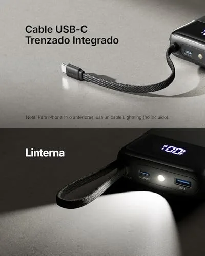 INIU ▫️ Power Bank, Pequeno, 20 000 mAh, 45 W, Carregamento Rápido, Bateria Externa de Viagem 5