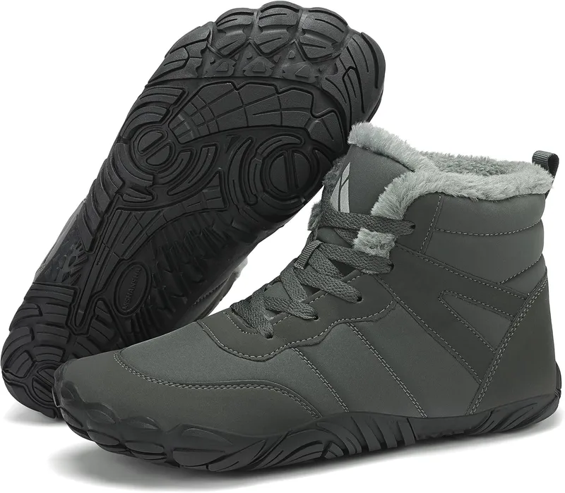 Mishansha ▫️ Barefoot inverno Sapatos descalços para homens Botas quentes resistentes ao deslizamento para mulheres Gr.36-48 EU