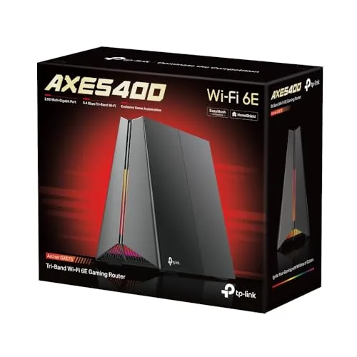 TP-Link ▫️ ARCHER GXE75 - Router para jogos com Wi-Fi 6E, AXE5400 e portas multigigabit 6