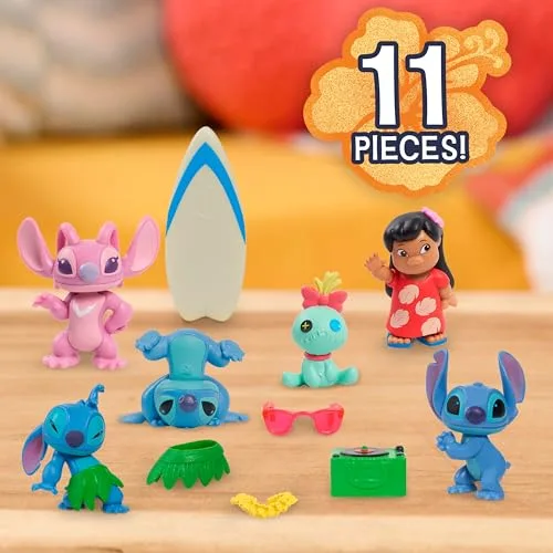 Disney ▫️ Conjunto de 7 Figuras Colecionáveis do Filme «Stitch» 2