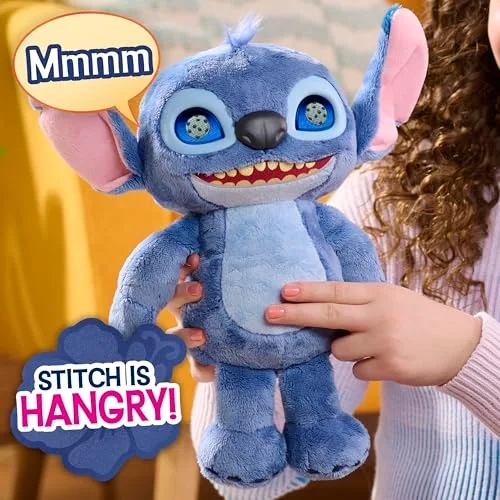 Just Play ▫️ Peluche Interativo da Disney «Stitch Many Moods», com 34,3 cm, mais de 50 sons e frases, olhos expressivos com ecrã LCD, brinquedo para crianças a partir dos 3 anos 5