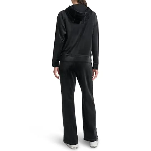 DKNY ▫️ Casaco com capuz e fecho completo com logótipo em strass para mulher (conjunto de 1) 4