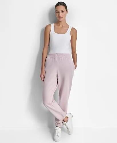 DKNY ▫️ Calças de treino com logótipo em strass e cintura alta para mulher 2
