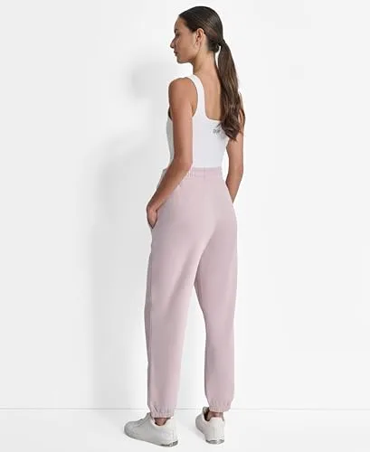 DKNY ▫️ Calças de treino com logótipo em strass e cintura alta para mulher 6