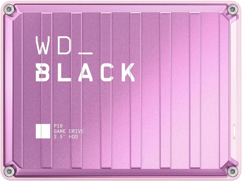 WD ▫️ Unidade de jogos WD_Black P10 2TB, armazenamento HDD portátil, USB 3.2 Gen 1, até 130 MB/s, compatível com PlayStation, Xbox e PC, 1 mês de subscrição gratuita do Discord Nitro, cor-de-rosa