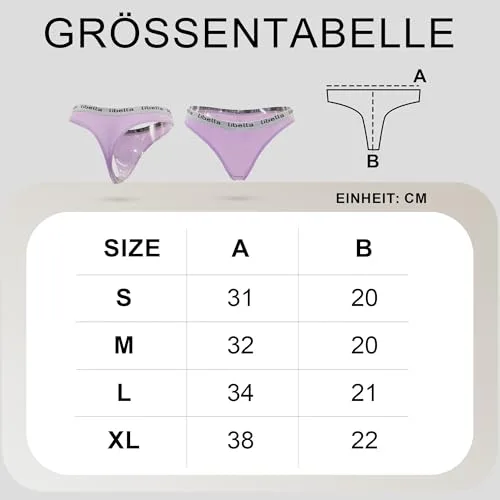 Uizuooy ▫️ Conjunto de 10 tangas para mulher - Conjunto de tangas suaves para mulher em algodão - Cuecas desportivas elásticas e respiráveis - Roupa interior - Cuecas de cintura baixa multicoloridas 7