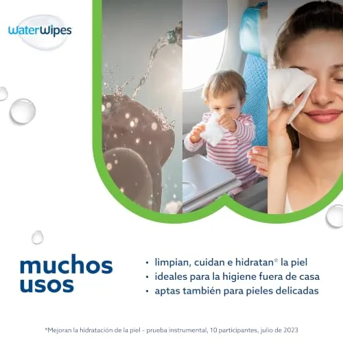 WaterWipes ▫️ Toalhitas Sensitive+ Hydrating Boost, 6 embalagens 6