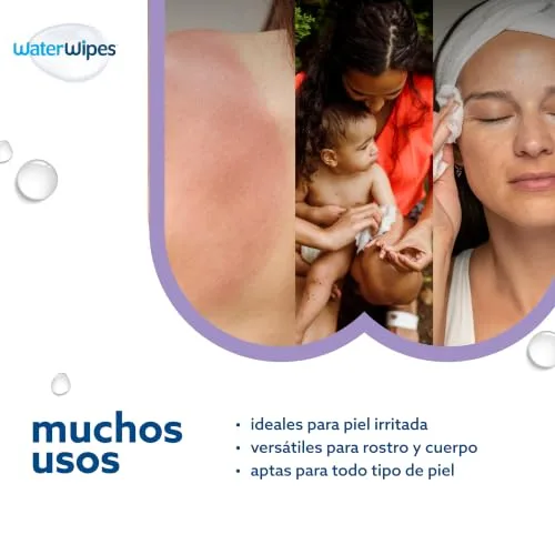 WaterWipes ▫️ Toalhitas de limpeza calmantes Sensitive+, 6 embalagens 5