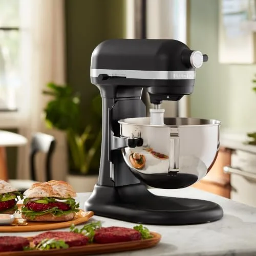 KitchenAid ▫️ Batedeira e amassadeira Bowl-Lift 5,2 L Heavy Duty, corpo e engrenagens metálicas, 11 velocidades, Flex Edge, 67 pontos de contacto, preto mate 2