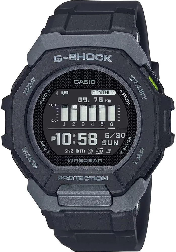 G-Shock ▫️ Casio G-SQUAD GBD-300-1ER Relógio de pulso para homem com tecnologia Bluetooth