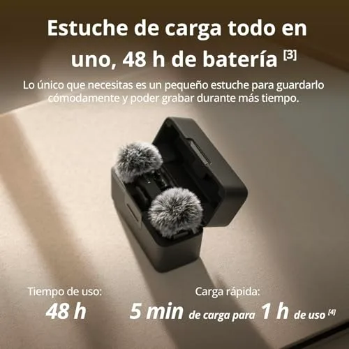 DJI ▫️ Mic Mini (2 transmissores + 1 recetor + estojo de carregamento), superleve, som nítido 4