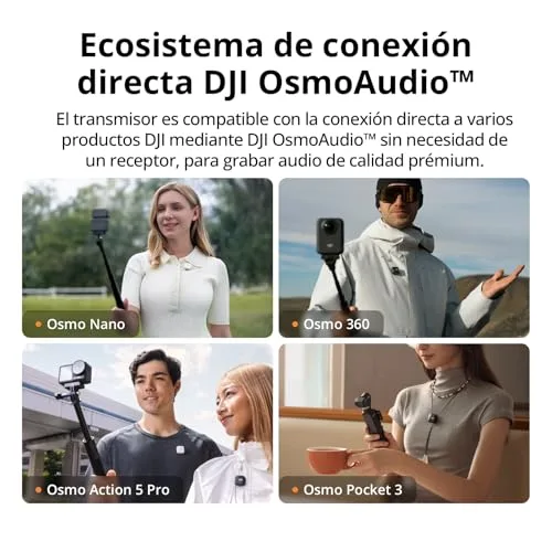 DJI ▫️ Mic Mini (2 transmissores + 1 recetor + estojo de carregamento), superleve, som nítido 5
