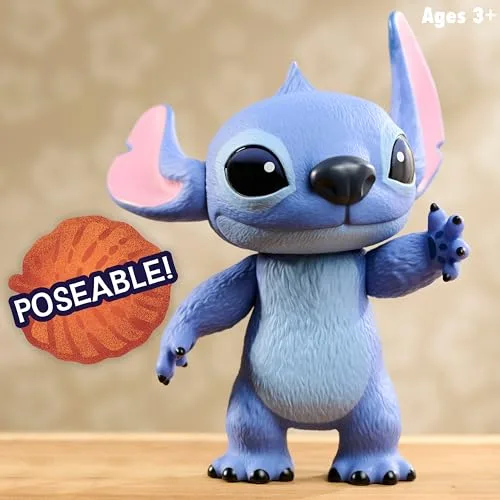 Just Play ▫️ Figura de vinil de 35,6 cm do filme «Stitch» da Disney, 3 pontos de articulação para brincar ou expor, estatueta articulada, brinquedos para crianças a partir dos 3 anos 3