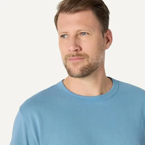 Amazon Essentials ▫️ T-shirt masculina de corte largo em algodão grosso 5