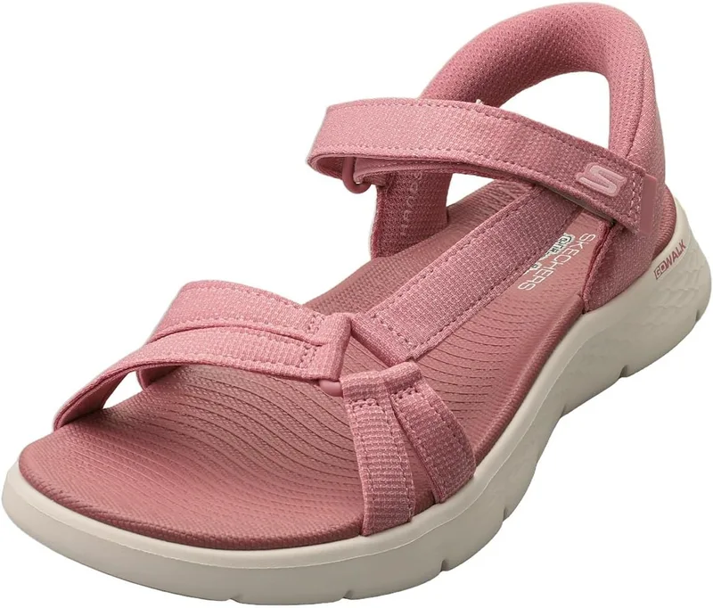 Skechers ▫️ Go Walk Flex Sandal - Illuminate Hands Free Slip-ins Sandálias de pescador para mulher