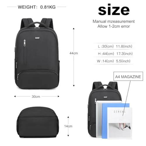 Kono ▫️ Mochila para homem: Mochila para portátil de 15,6 polegadas, mochila escolar para rapazes, mochila de viagem para homem 6
