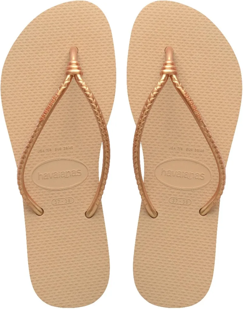Havaianas ▫️ Slim Tube, chinelos de dedo elegantes, confortáveis e com estilo, com pormenores de nós, para mulher
